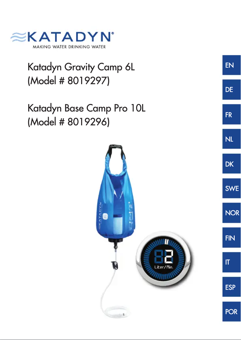 Page 1 de la notice Manuel utilisateur Katadyn Camp Pro 8019296