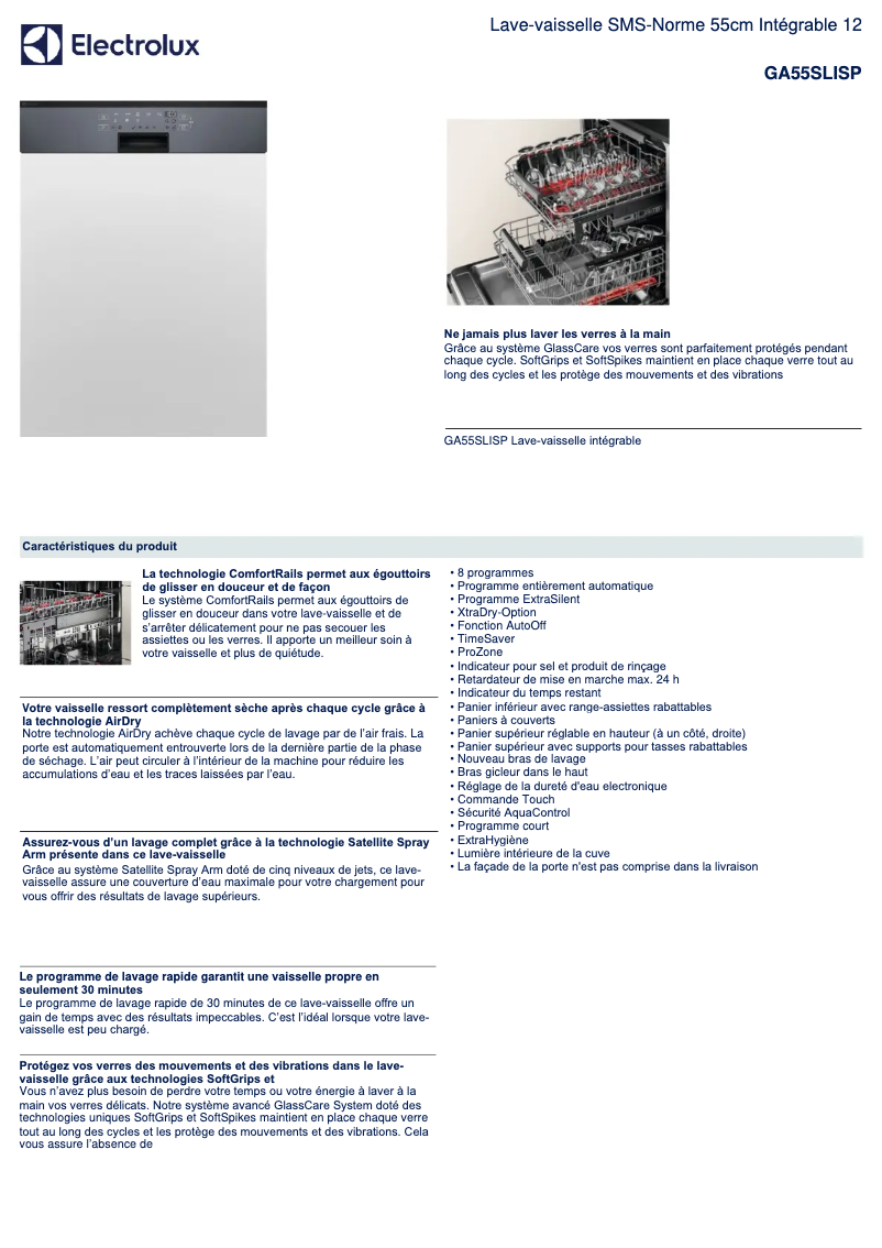 Image de la première page du manuel de l'appareil GA55SLISP