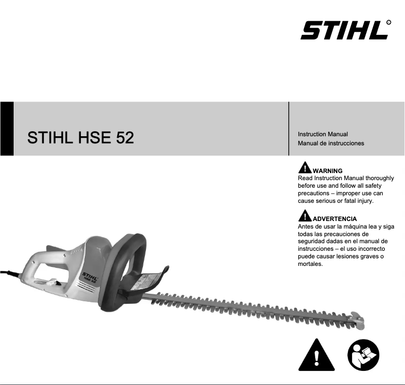 Page n°1 - Manuel utilisateur Stihl HSE 52