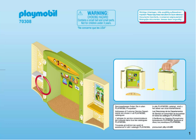 Page n°1 - Manuel utilisateur Playmobil 70308