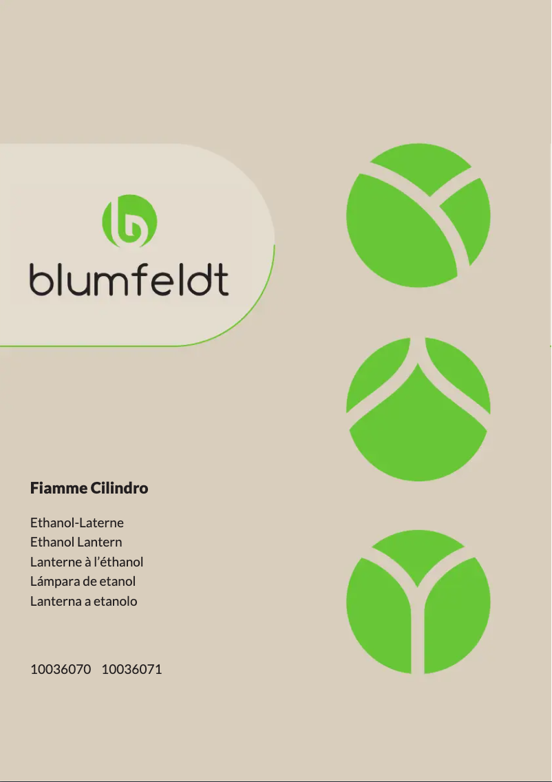 Page 1 de la notice Manuel utilisateur Blumfeldt Fiamme Cilindro