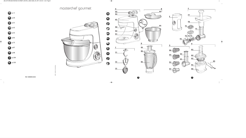 Page 1 de la notice Manuel utilisateur Tefal Masterchef Gourmet Premium QB404H