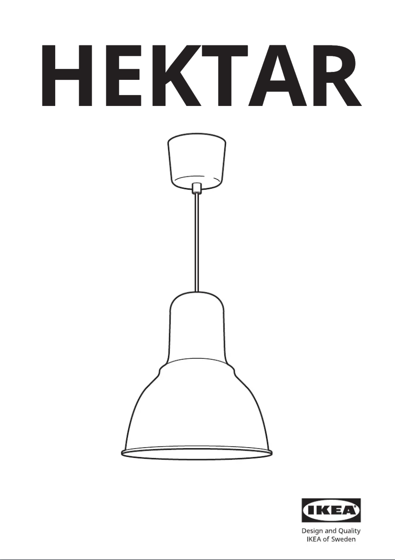 Page 1 de la notice Manuel utilisateur Ikea HEKTAR 203.903.76