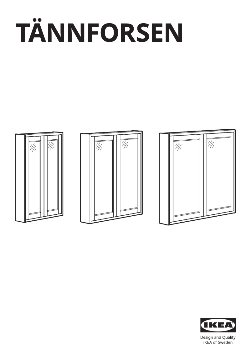 Página 1 del manual Manual de usuario Ikea TÄNNFORSEN 705.351.31