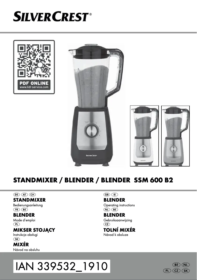 Page n°1 - Manuel utilisateur SilverCrest SSM 600 B2