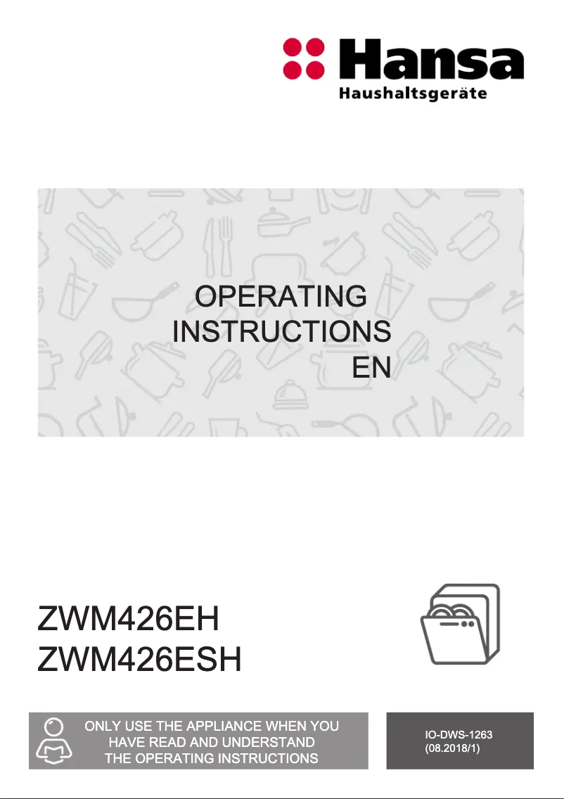 Page n°1 - Manuel utilisateur Hansa ZWM426EH