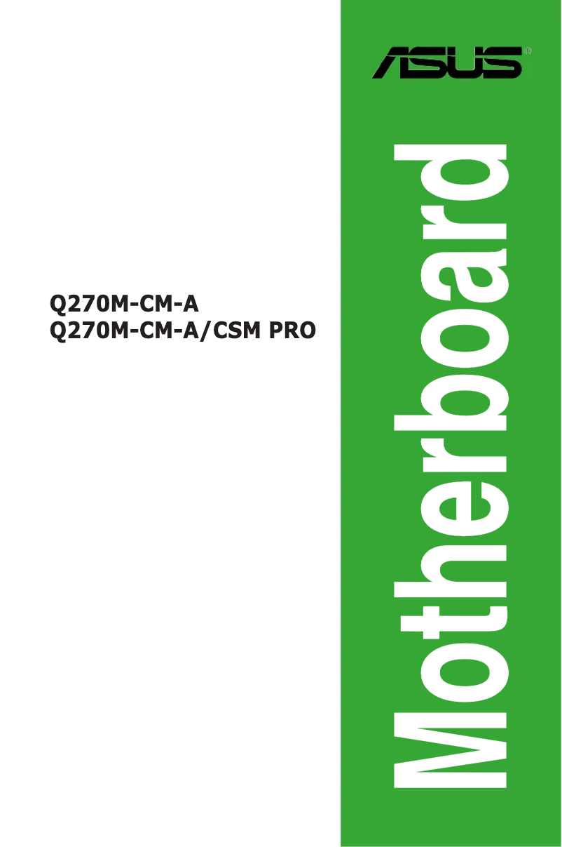 Page 1 de la notice Manuel utilisateur Asus Q270M-CM-A