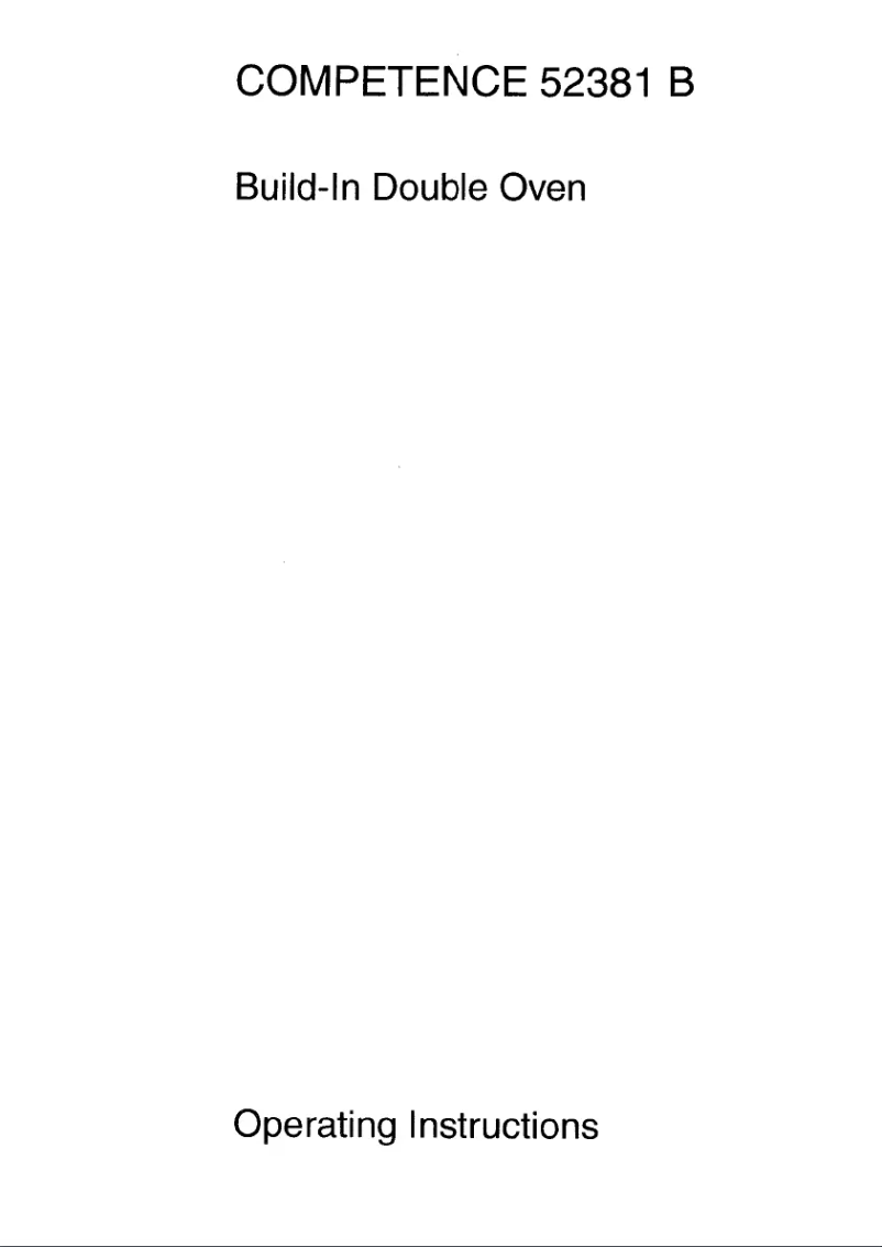 Page 1 de la notice Manuel utilisateur AEG Competence 52381 B ew