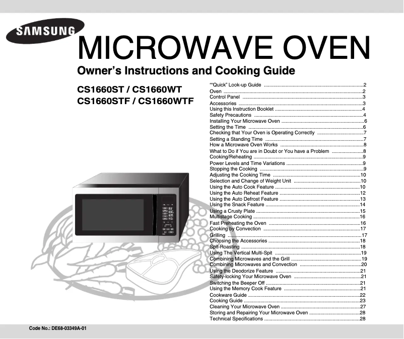 Image de la première page du manuel de l'appareil CST1660ST