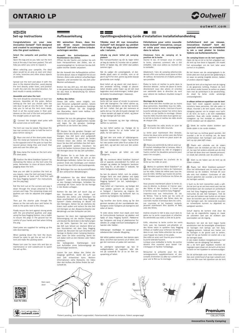 Imagen de la primera página del manual del dispositivo Premium Ontario LP