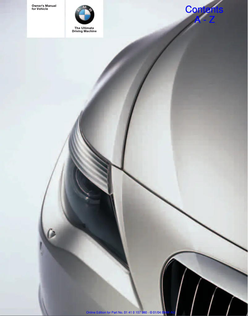 Image de la première page du manuel de l'appareil 645Ci Coupe & Convertible (2004)