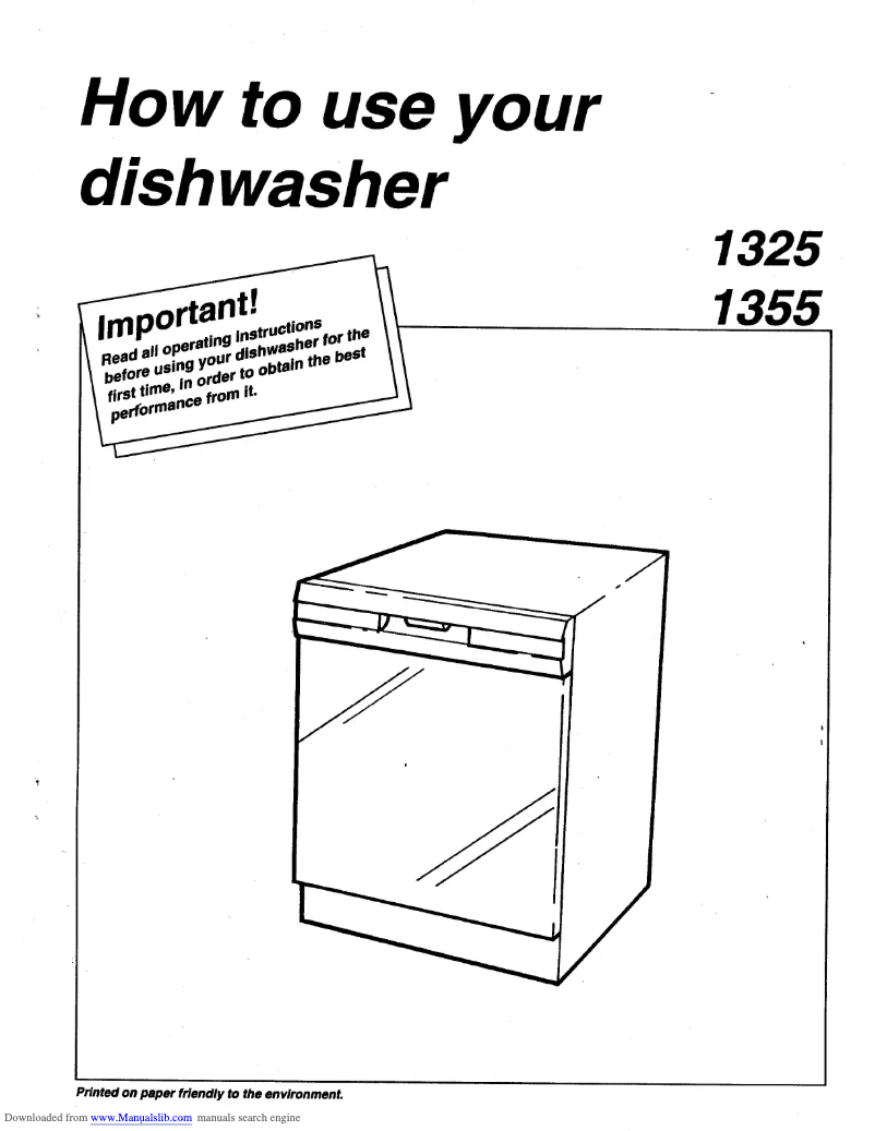 Page 1 de la notice Manuel utilisateur Asko 1355