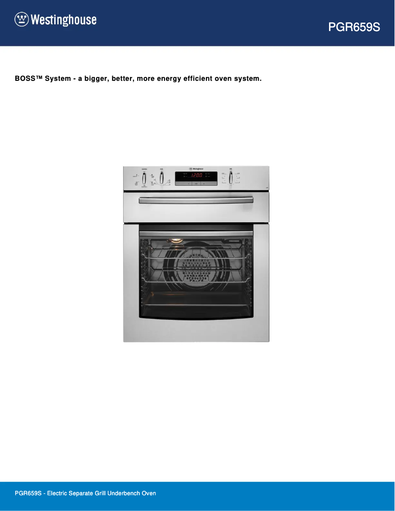 Page 1 de la notice Fiche technique Westinghouse PGR659S