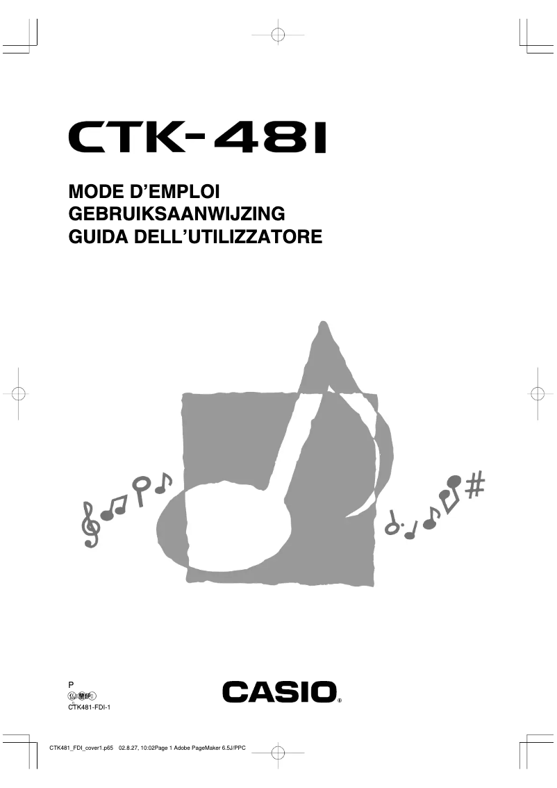 Image de la première page du manuel de l'appareil CTK-481