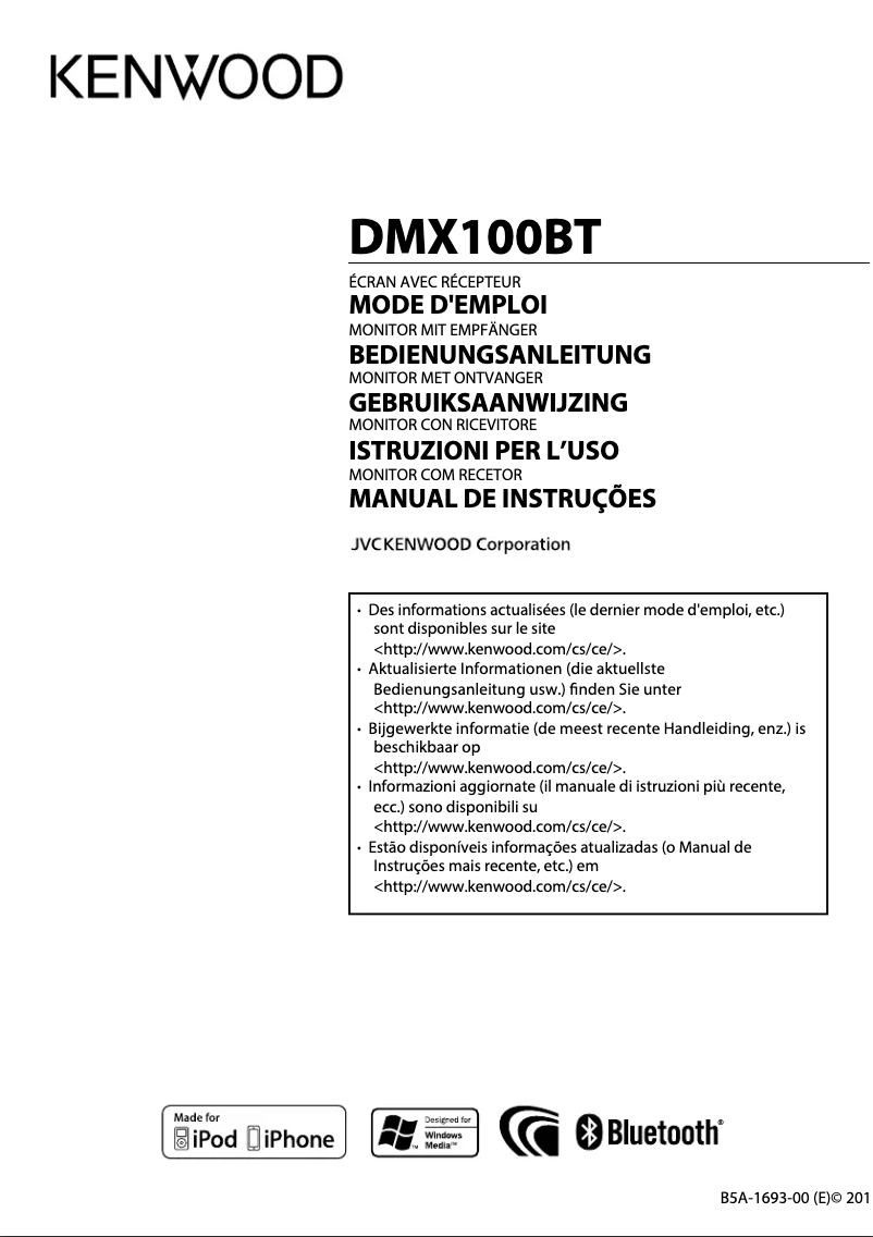 Page n°1 - Manuel utilisateur Kenwood DMX100BT