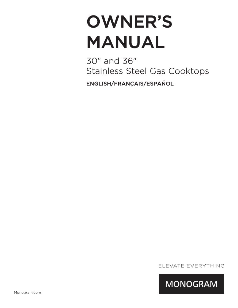 Image de la première page du manuel de l'appareil ZGU30RSLSS