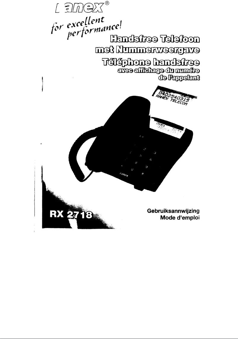 Image de la première page du manuel de l'appareil RX 2718