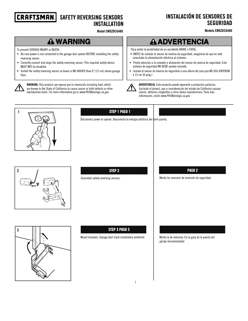 Image de la première page du manuel de l'appareil CMXZDCG480