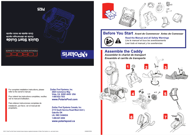 Image de la première page du manuel de l'appareil P825