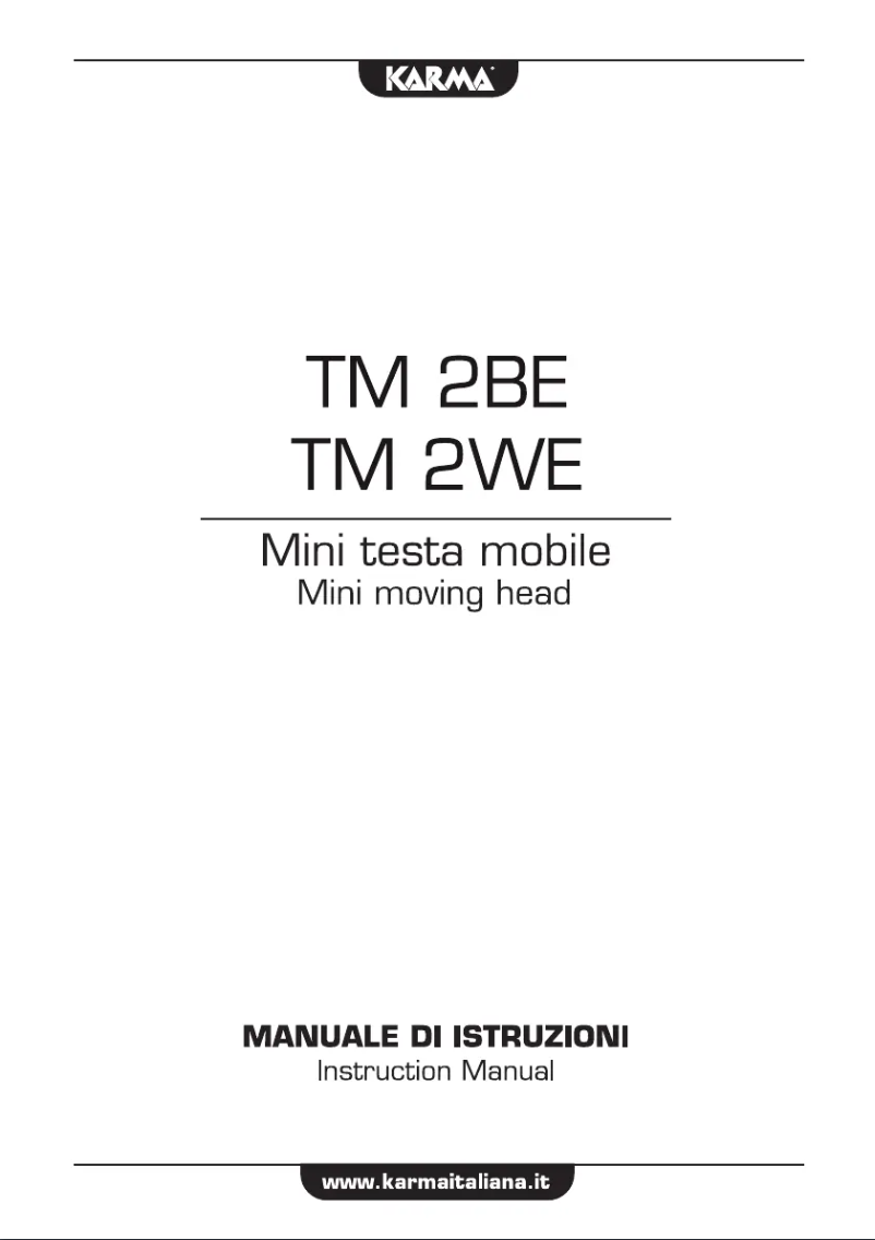 Page n°1 - Manuel utilisateur Karma TM 2BE