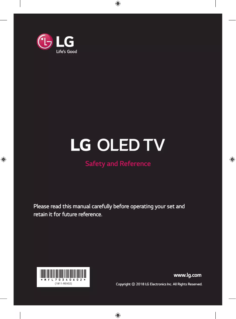 Page 1 de la notice Manuel utilisateur LG OLED77C8PTA