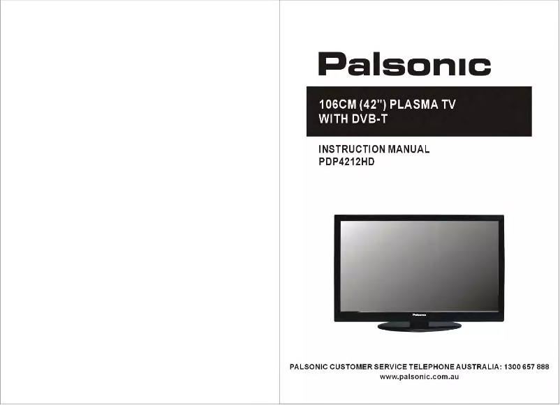 Página 1 del manual Manual de usuario Palsonic PDP4212HD