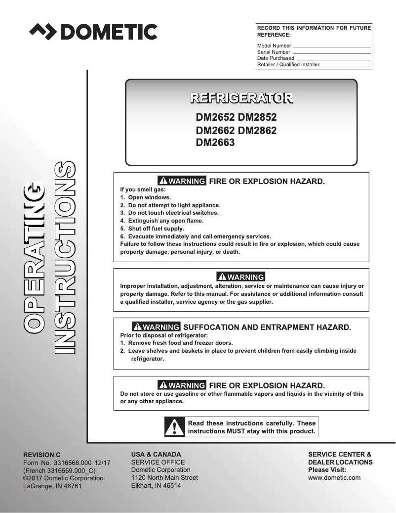 Image de la première page du manuel de l'appareil DM2852