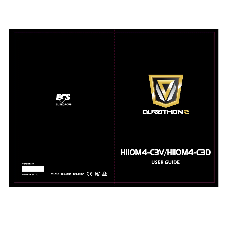 Page 1 de la notice Manuel utilisateur ECS H110M4-C3D