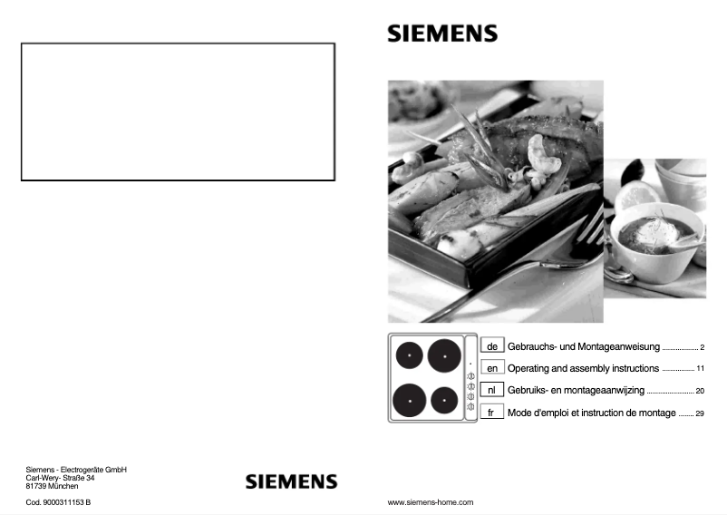 Page n°1 - Mode d'emploi Siemens ET130501