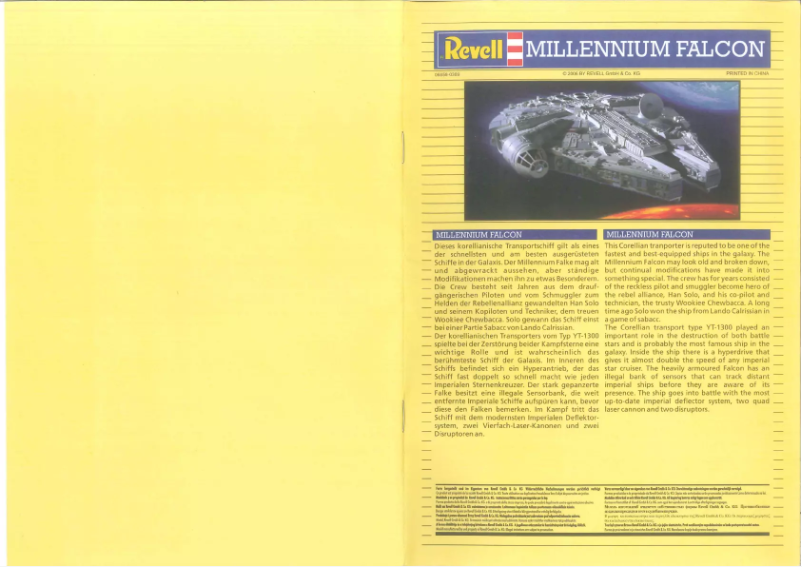 Page n°1 - Manuel utilisateur Revell Star Wars Millennium Falcon