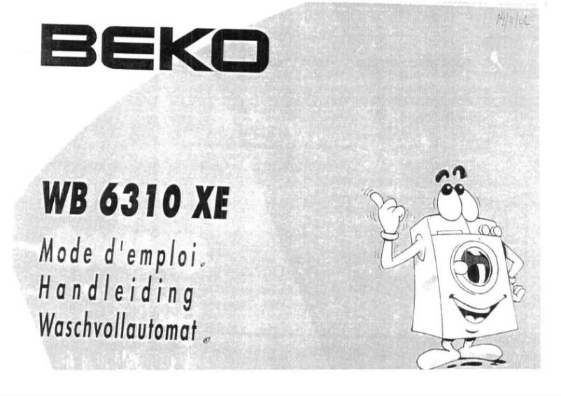 Image de la première page du manuel de l'appareil WB 6310 XE