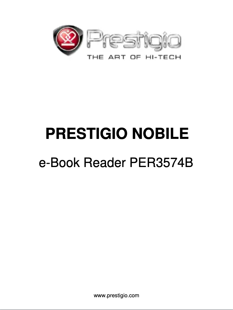 Page n°1 - Manuel utilisateur Prestigio Nobile PER3574B