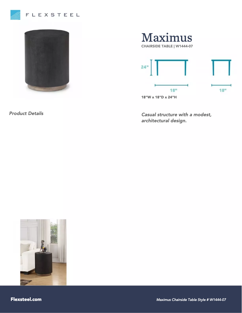 Page n°1 - Manuel utilisateur Flexsteel Maximus W1444-07