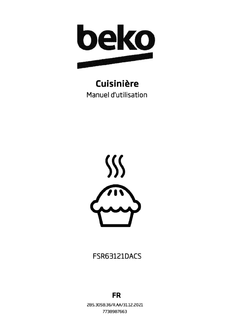 Page n°1 - Manuel utilisateur Beko FSR63121DACS