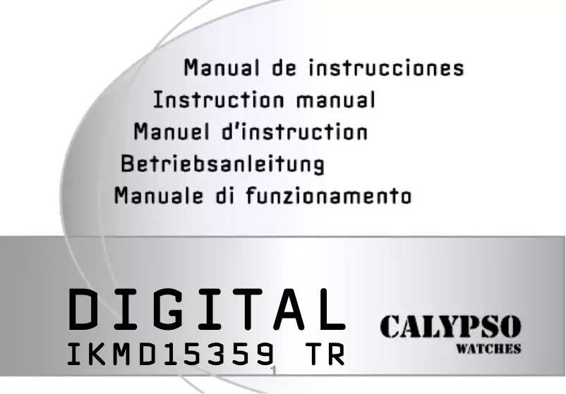 Page n°1 - Manuel utilisateur Calypso K5728