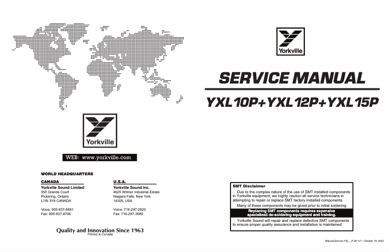 Image de la première page du manuel de l'appareil YXL15P