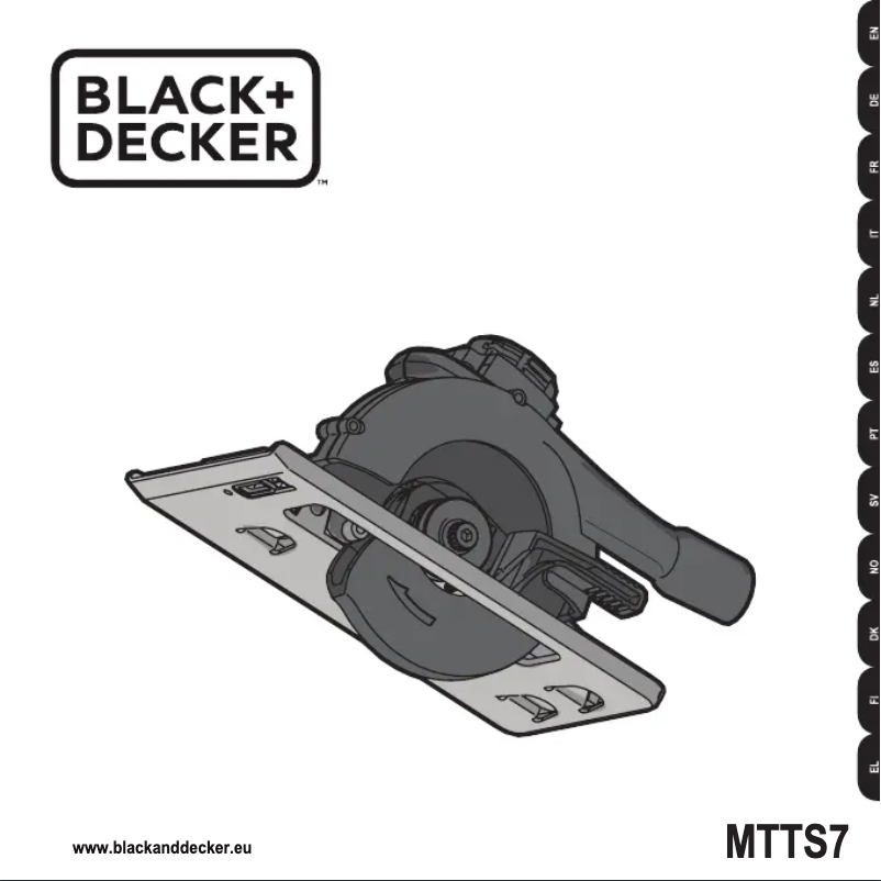 Page 1 de la notice Manuel utilisateur Black & Decker MTTS7
