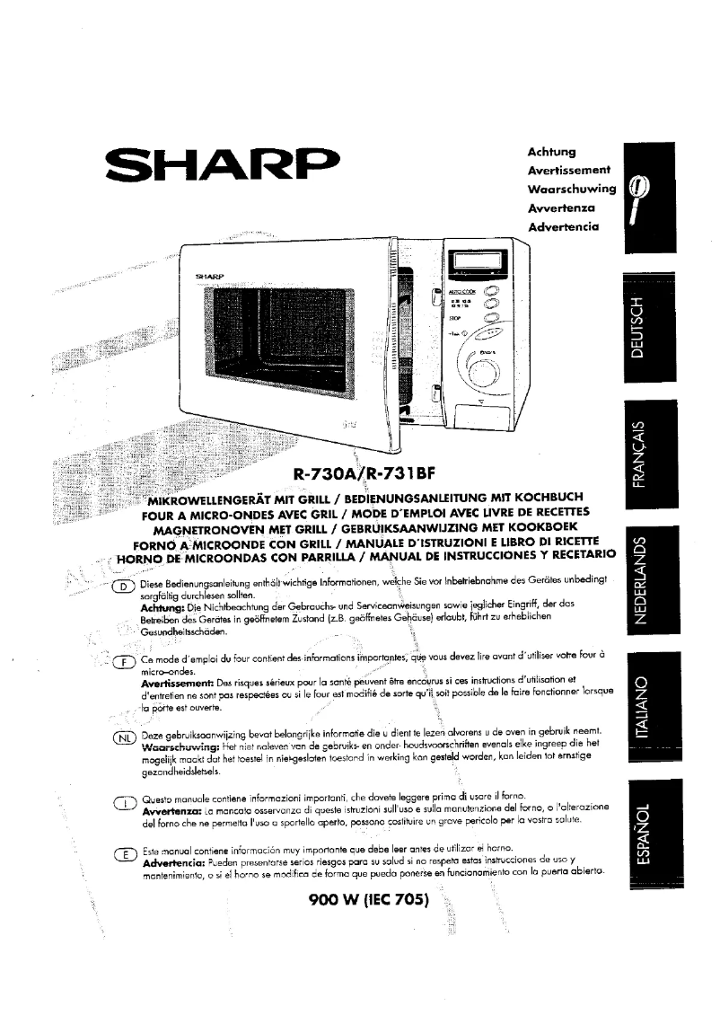 Image de la première page du manuel de l'appareil R-731A