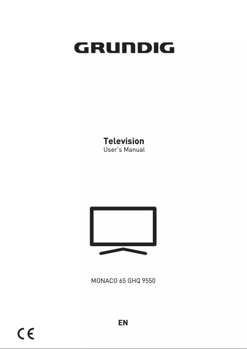 Image de la première page du manuel de l'appareil MONACO 65 GHQ 9550