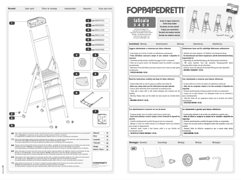 Page 1 de la notice Manuel utilisateur Foppapedretti 9900350003