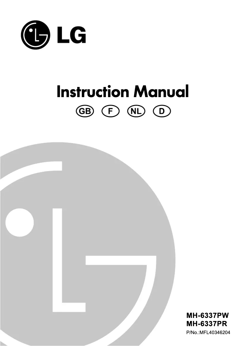 Page n°1 - Manuel utilisateur LG MH-6337PR