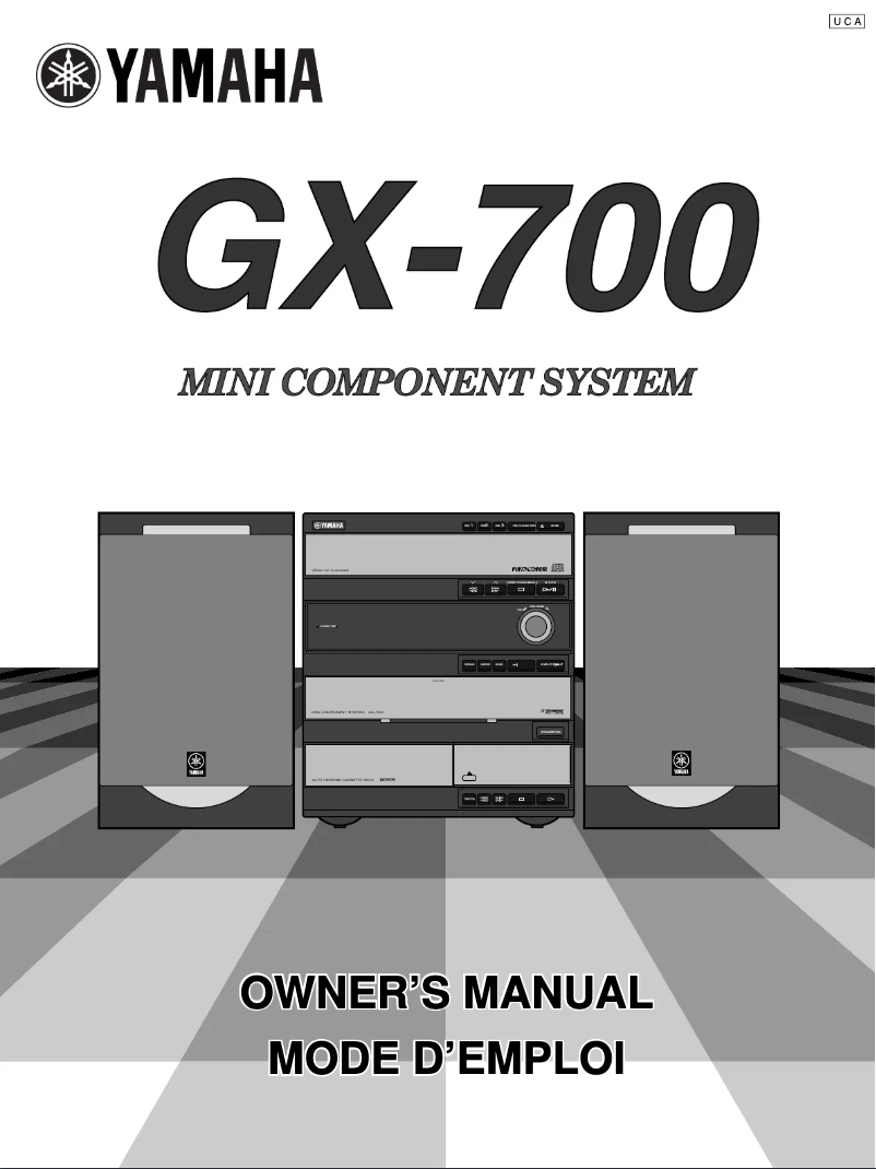 Page n°1 - Manuel utilisateur Yamaha GX-700