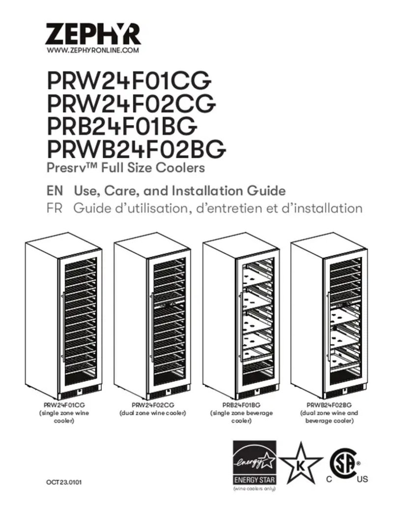 Page n°1 - Manuel utilisateur Zephyr Presrv PRW24F01CG