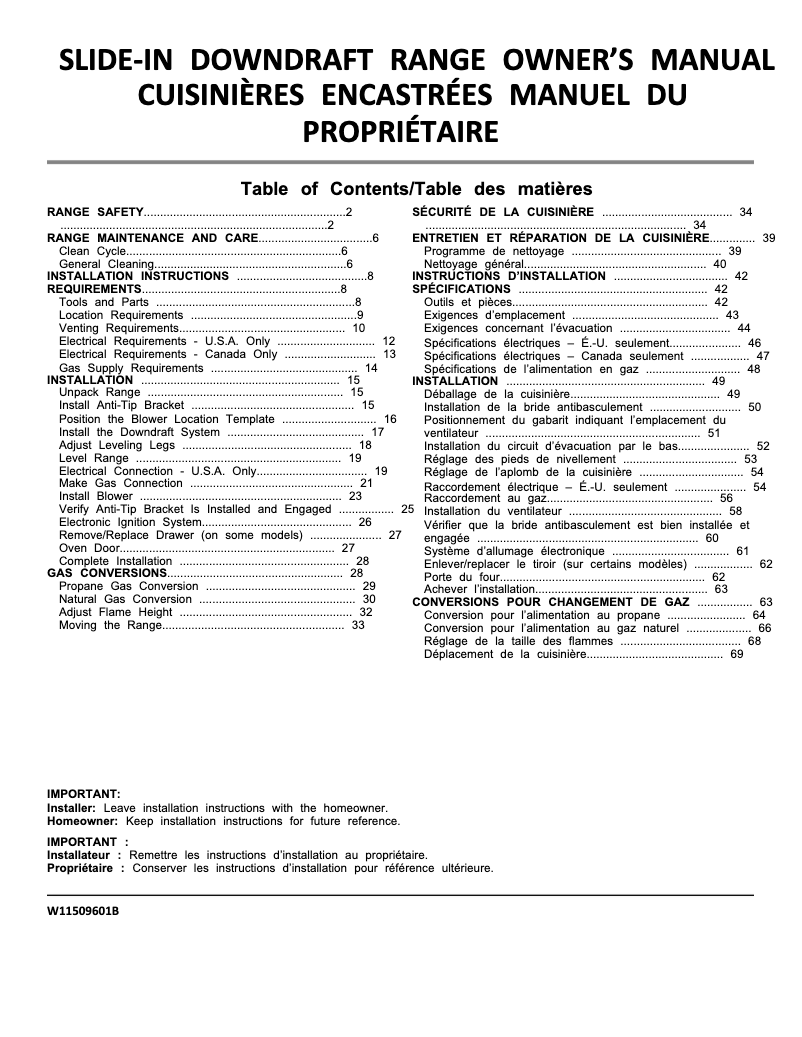 Page n°1 - Manuel utilisateur KitchenAid KSDG950ESS
