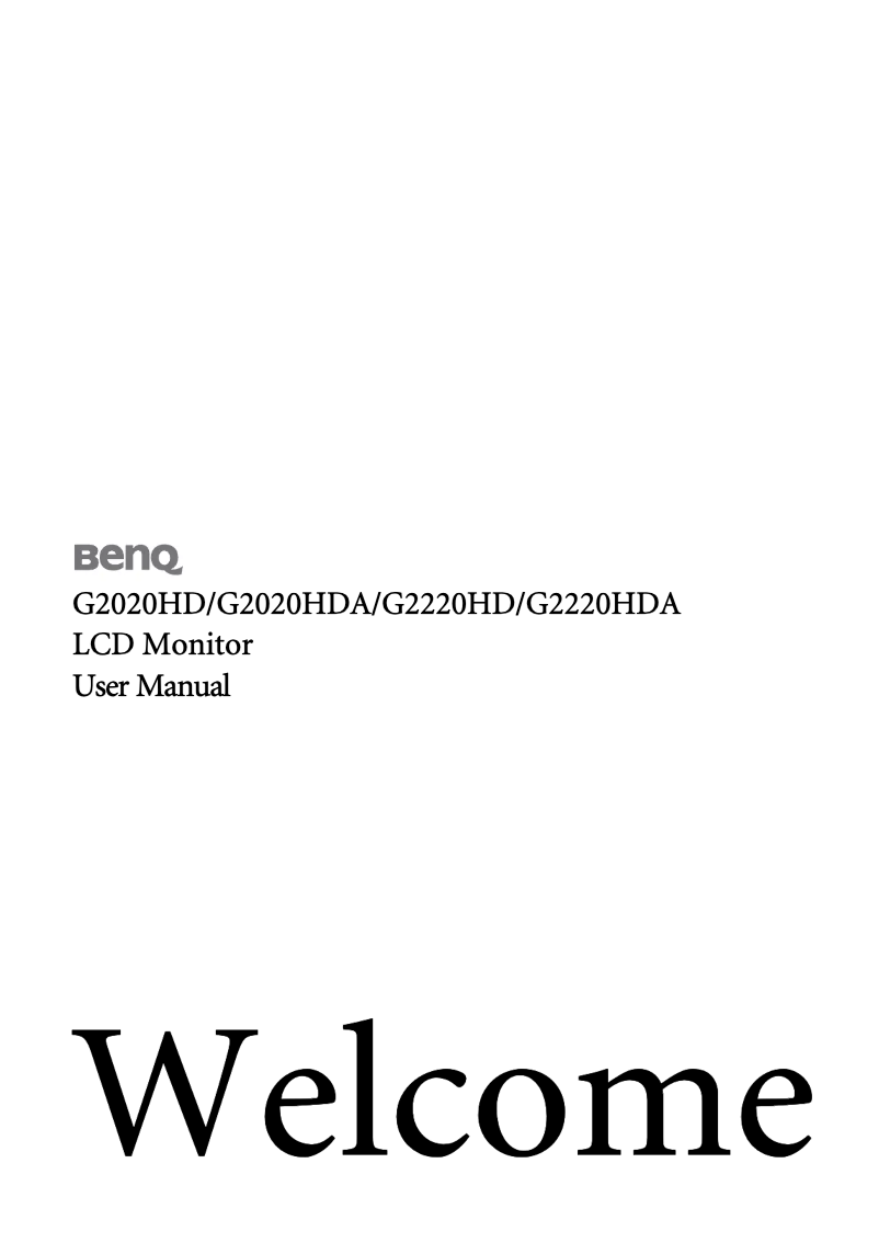 Image de la première page du manuel de l'appareil G2020HDA