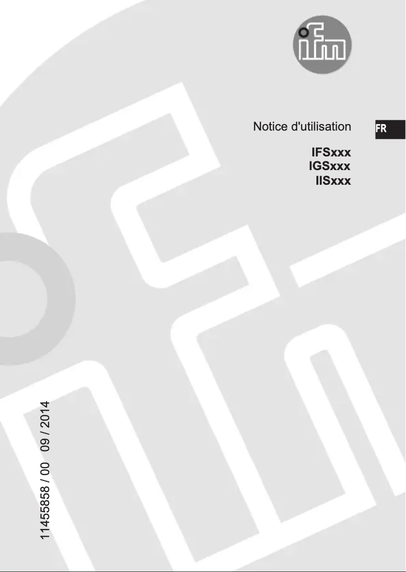 Page 1 de la notice Manuel utilisateur IFM IFS729