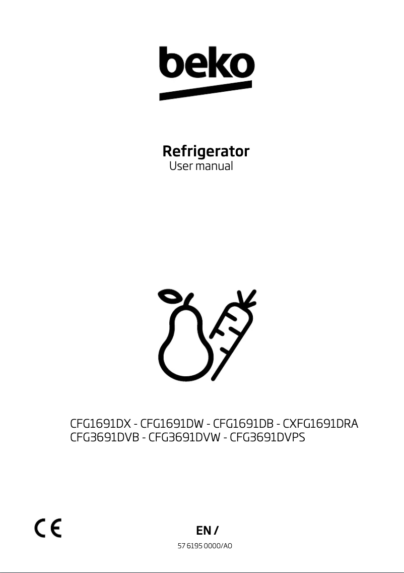 Image de la première page du manuel de l'appareil CFG3691DV