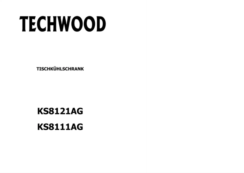 Page n°1 - Manuel utilisateur Techwood KS 8121