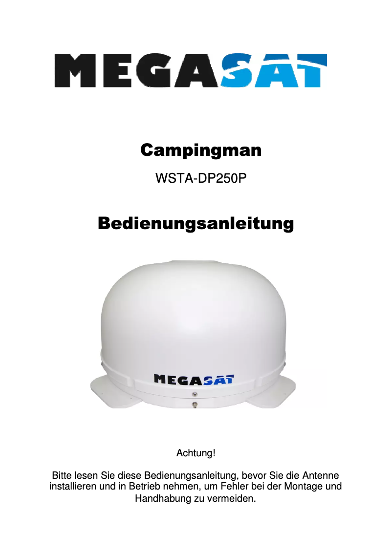 Página 1 del manual Manual de usuario Megasat Campingman WSTA-DP250P