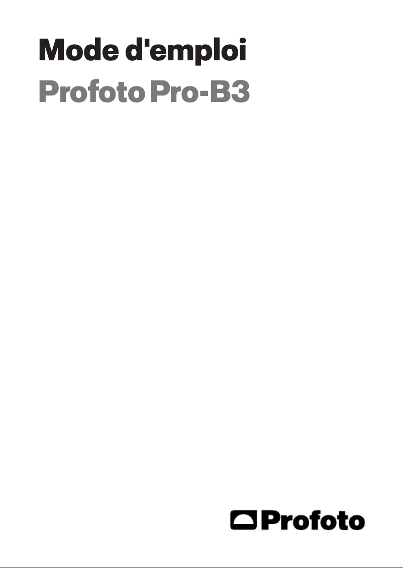 Image de la première page du manuel de l'appareil Pro-B3